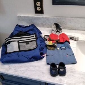 Retired American girl doll and child Urban Set with Accessories.